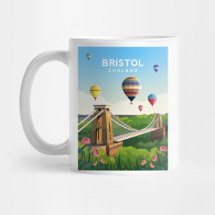 Bristol Clifton Bridge, England Hot Air Balloons Mug